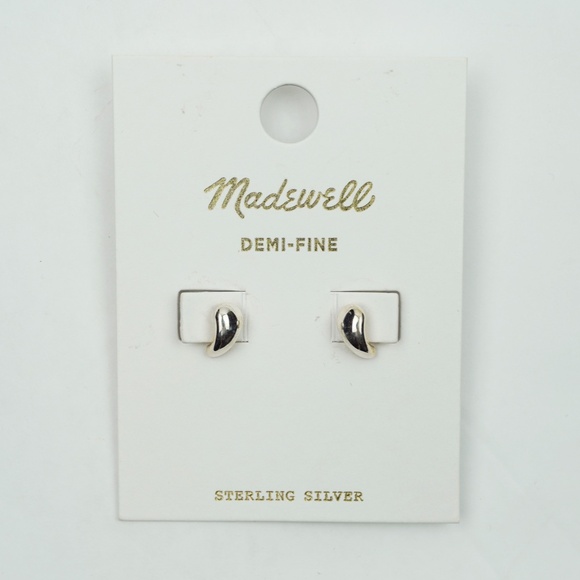 New MADEWELL Demi-Fine Chunky Bubble Mini Stud Earring Silver $38 NT459 - Picture 3 of 3
